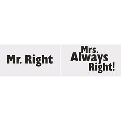 Cedulky "Mr.Right & Mrs.Always Right!